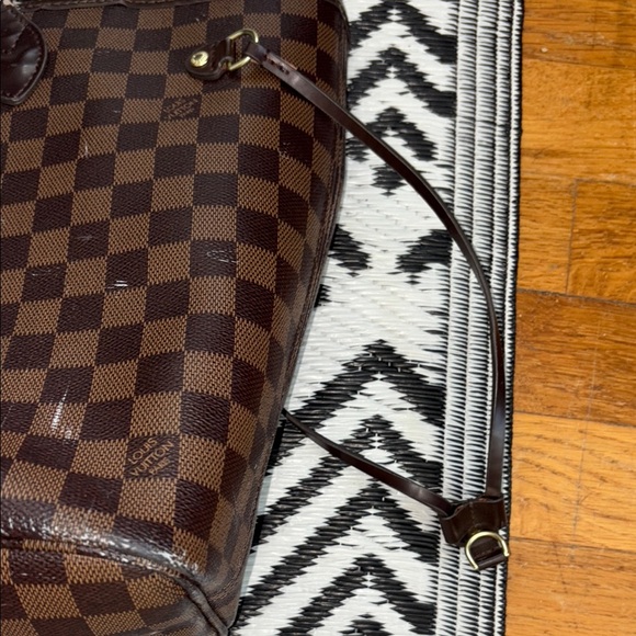 ❤️Elegant Brown Checkered Tote Bag & Dust Bag - Picture 5 of 11